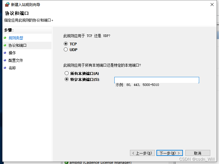 设置允许访问目标主机