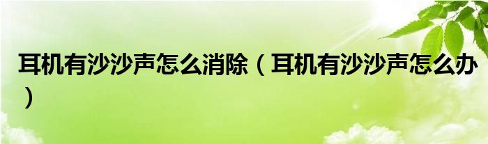 听到主机沙沙声