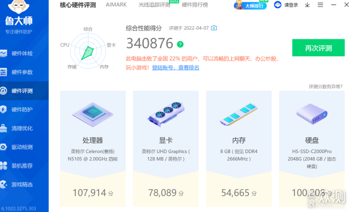 三千元的主机跑分