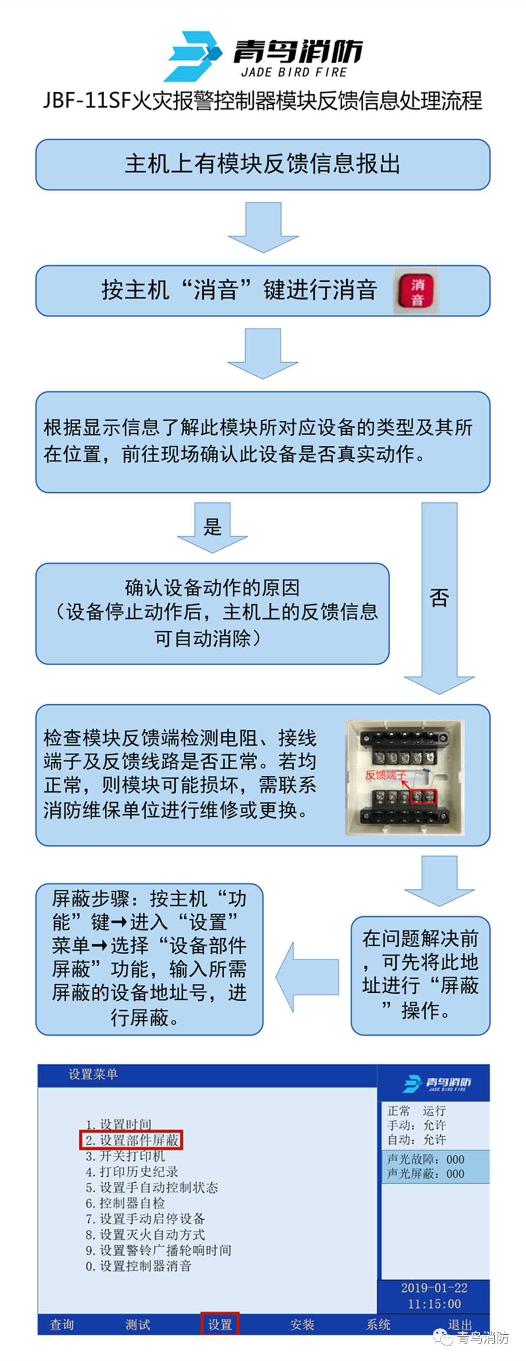 消防主机单点操作流程