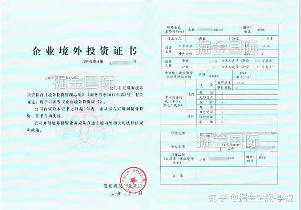 境外投资项目核准和备案代理