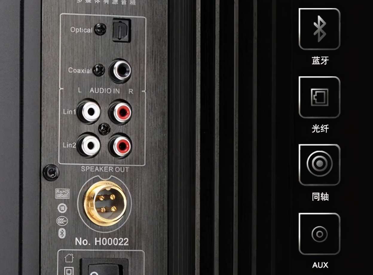 音响接电视有声音接主机没声音
