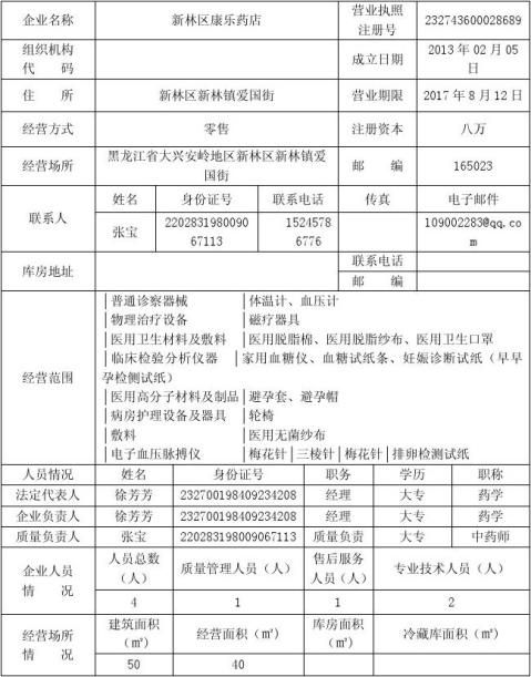 医疗机构环保备案表