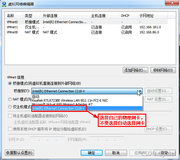 虚拟机桥接主机请求超时