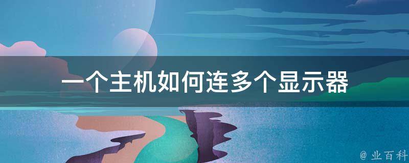 显示器与主机连接应接哪个接口